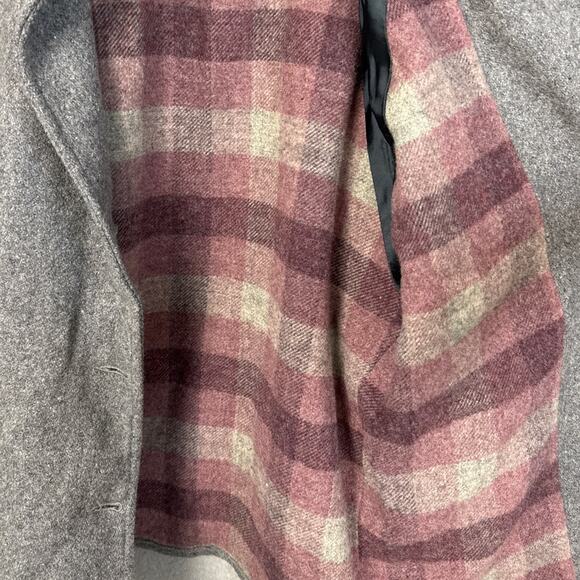 Vintage Johnson Woolen Mills Women's Coat Wool Lined Gray  Cabincore Grandpacore - Picture 7 of 7